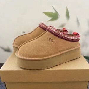 UGG Women's Brown Suede Platform Mules